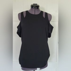 Cooper & Ella Black Cutout Detail Top Size XS